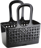 iDesign Portable Shower Tote Caddy for College Dorm or Bathroom, Set of 3, Black, Made in USA