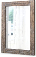 AAZZKANG Mirror with Wood Framed Rectangle Rustic Wall Mirrors Decor Large 26"x18" for Bedroom Bathroom Living Room Entryway