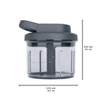 Zyliss Easy Pull Food Chopper & Manual Food Processor, Gray, Easy Pull 3.0