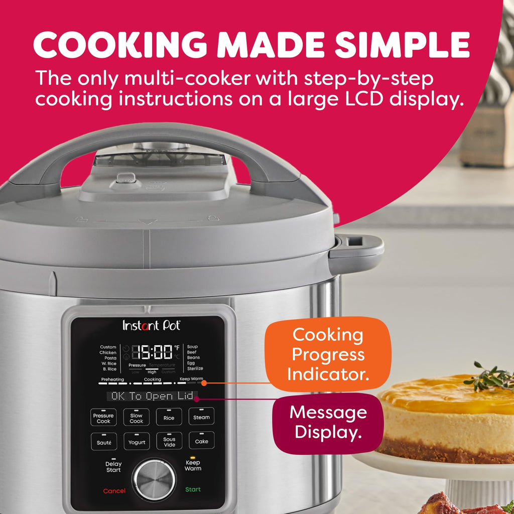 Instant Pot Duo Plus 8 Qt 9-in-1 Electric Pressure Cooker, WhisperQuiet