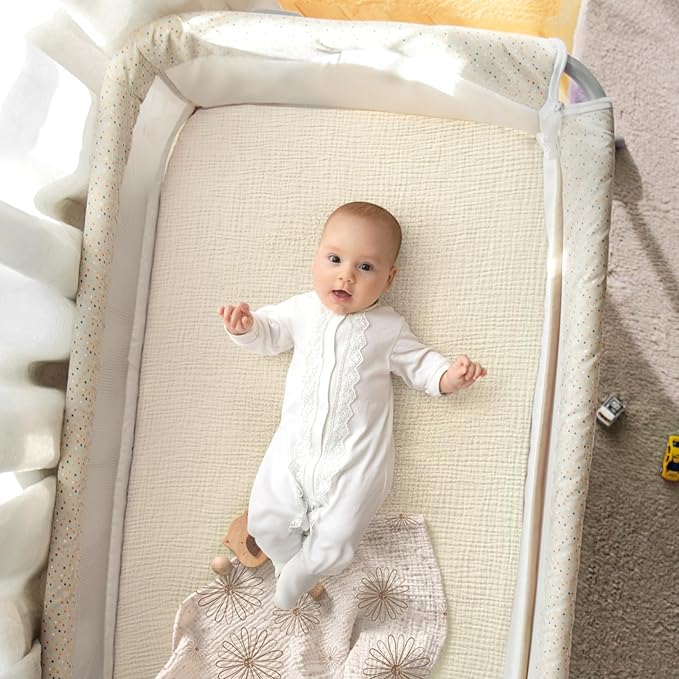 lulumoon Pack N Play Sheets: Soft & Breathable Playard Sheets for Boys and Girls - Fitted for Most Pack N Play and Playard Mattress