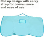 EVERYDAY KIDS Toddler Nap Mat with Removable Pillow -Underwater Mermaids- Carry Handle with Fastening Straps Closure, Rollup Design, Soft Microfiber for Preschool, Daycare Sleeping Bag, Ages 2-6 years
