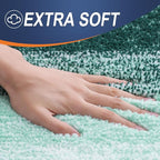 OLANLY Bathroom Rugs Mat 24x16, Extra Soft Absorbent Microfiber Bath Rugs, Rubber Backing, Quick Dry, Washable Bath Mats for Bathroom Floor, Tub and Shower, Home Decor Accessories, Blackish Green