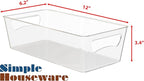 Simple Houseware Kitchen Can Organizer Clear Bin for Cabinet/Pantry/Refrigerator/Freezer/Fridge