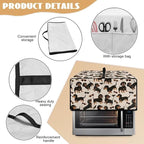 Air Fryer Toaster Oven Dust Cover Protective Microwave Oven Cover with Pockets, Dust-proof Countertop Appliance Protector, M, 16.5" x 20.5" x 10", Dachshund Dog Sunglasses Print