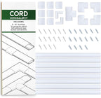 Cord Organizer Kit- Sliding Cable Management-Covers for Hiding Power Cords or Wires, Wall Mounted TV Cables in Home or Office by SimpleCord