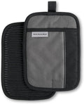 KITCHENAID Beacon Two-Tone Pot Holder 2-Pack Set, Contour Silver/Matte Black, 7"x10"