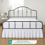 Cottington Lane Ruffled Bed Skirt Twin Size with Split Corner, Brushed Microfiber Hotel Quality White Dust Ruffle, 15 Inch Drop Gathered Bedskirt, Soft and Stylish, Shrinkage and Fade Resistant