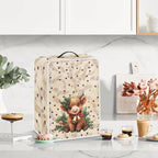 Christmas Coffee Maker Cover, Dustproof Washable Highland Cow Coffee Machine Protector with Handle