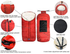 Waterproof Universal Stroller Bunting Bag, 3in1 Use Baby Sleeping Bag Adaptable for Most Strolllers, Central and Bottom Opens with Weather Strap to Aavoid Wind Go Between Zippers, Toddler 6-36M