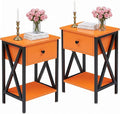 VECELO Nightstands Set of 2, Modern Bedside End Tables, Night Stands
