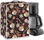 Coffee Maker Cover Christmas Coffee Machine Dust Cover Washable Folding Xmas Kitchen Decoration