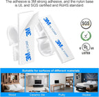 XHF 100pcs Adhesive Cable Wire Clips white, Outdoor Cable Management Wire Organizer Cord Holder for Under Desk, Car, Wall, TV PC Ethernet Cable