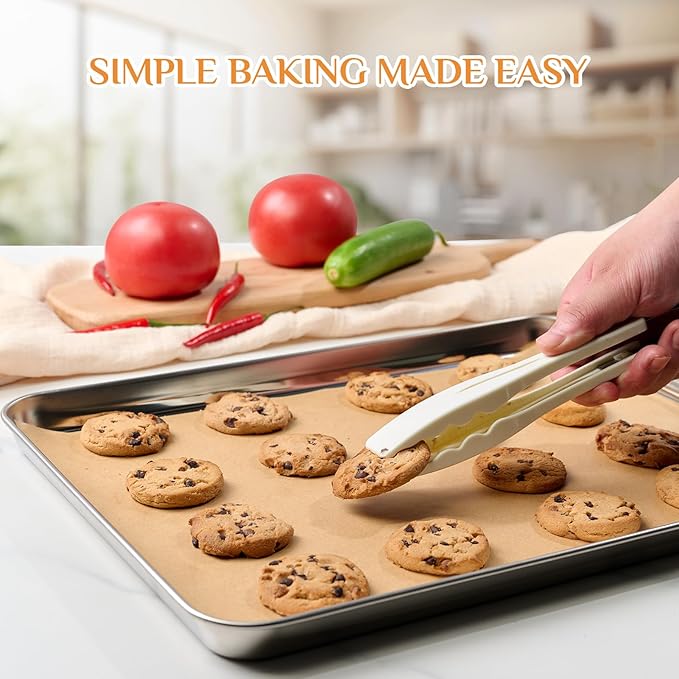 MUCHII 400 Pcs Parchment Paper Sheets for Baking, Precut Non-Stick