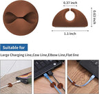 CHEFBEE 8 Pack Adhesive Cable Clips, Cable Cord Holder Organizer Management System for Desk, Wire Clips for All Your Computer, Electrical, Charging or Mouse Cord, Coffee