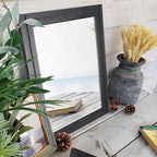 AAZZKANG Black Mirrors for Wall 50 x 40 cm with Rectangle Wood Framed Decorative Wall Mirror for Bedroom Living Room Bathroom Entryway