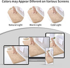 Beige Bathroom Rug 20x32 Non Slip Fluffy Bath Mat for Bathroom Floor Washable Plush Luxury Bath Rug for Tub Soft Shaggy Absorbent Shower Sink Mat