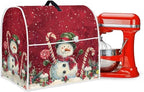 Christmas Snowman Stand Mixer Cover 4.5-5Qt Christmas Mixer Cover Washable Anti-Stain Appliance Covers For Kitchen Counter Mixer Parts & Accessories