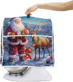 Christmas Stand Mixer Cover for Kitchen Aid 6-8 Qt Mixer, Santa Claus Elk Small Appliance Dust Covers Universal for Air Fryers, Coffee Makers, Christmas Kitchen Decor