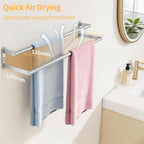 Double Towel Bar 24 Inch, Towel Rack for Bathroom, Stainless Steel Double Bath Towel Rack Wall Mounted, Bathroom Towel Holder Towel Rod for Wall, Brushed Nickel