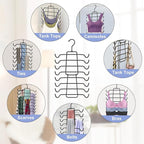 2Pcs Tank Top Hangers Space Saving Hanger Organizer Bra Hangers for Closet Organizer 360° Rotating Metal Closet Organizers and Storage Lingerie for Cami Bras Belts Swimsuits Lingeries Black