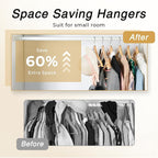 HOUSE DAY Closet Organizers and Storage, College Dorm Room Essentials - 60 Pack Clear Clothes Hanger Connector Hooks, Heavy Duty Hangers Organization, Premium Space Saving Hangers