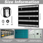 Beeveer Acrylic Key Board with 75 No Hooks Wall Mount Key Rack Holder Hanger Storage Collection for School, Garage, Car Dealer, Office, Hotel, Real Estate(Black)