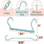 Mr. Pen- Space Saving Hangers, 8 pcs, 360° Rotating Hooks, Magic Cascading Hanger Organizer with 5 Enclosed Slots, Closet Organizers and Storage for Clothes, College Dorm Room Essentials