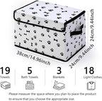 Stackable Storage Bins with Lids,Closet Organizers Fabric Box for Home and Office,Blanket Clothes Organizers,Under Bed Storage Containers 3 Pack