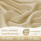 Lightweight Soft King Sheet Set - Luxury 4 Piece Breathable Cooling Sheets for King Size Bed, 16" Deep Pocket Easy Care Wrinkle Free Bedding Sheet and Pillowcase Set, Beige