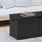 Timberer 39.4" Storage Chest, Wooden Storage Bench, Lift Top Toy Chest with 2 Safety Hinges, Large Toy Box, Entryway Bench for Living Room, Bedroom, Black