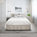 Nestl Linen Bed Skirt Twin Size, Pinch Pleat Twin Bed Skirt, 14" Inch Drop Twin Bedskirt, Hotel Quality Linen Bed Skirts, Premium Microfiber Bedskirt for Twin Bed, Linen Twin Bed Skirt