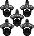 Classic Wall Mounted Bottle Opener Stainless Black and White Mountable Beer Cap Opener for Beer Lovers Gifts (5 PCS)