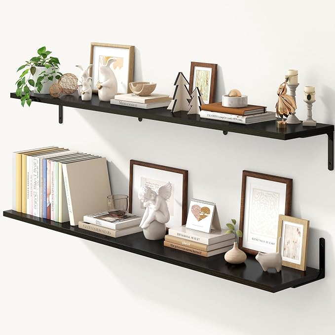 Fun Memories Deep Floating Shelves, 55W x 8D Floating Shelves Set of 2