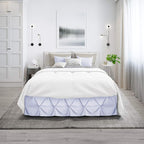 Nestl Ice Blue Bed Skirt King Size, Pinch Pleat King Bed Skirt, 14" Inch Drop King Bedskirt, Hotel Quality Ice Blue Bed Skirts, Premium Microfiber Bedskirt for King Bed, Ice Blue King Size Bed Skirt