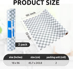 RAY STAR 18X96 Inch Shelf Liner for Kitchen Cabinets, Non-Adhesive Cabinet Liner Washable, PVC Drawer Liner for Dresser Non-Slip Bathroom (Plaid)(2 Roll)