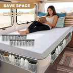 2 PCS RV Shoe Storage Organizer with 16 Pockets, Wall Hanging Pocket Organizer for Camper Bedside Closet Entryway, Space Saving Wall Hanging Includes 8 Hooks & 8 Adhesive Pads