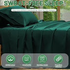 Extra Deep Pocket King Sheets 18-24 Inch 1000 Thread Count 100% Egyptian Cotton Sateen Weave Soft Breathable 4 Pieces（King，Dark Green）