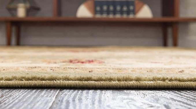 Rugs.com Chateau Collection Rug - 5' x 8' Oval Green Medium Pile Rug