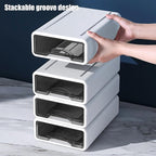 Desk Organizer with Drawers, Stackable Storage Drawers with Compartments Desktop Organization for Office Supplies, Makeup, Pencils, Tape, Erasers, Paperclips, Chargers (4 Pack White)