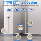 392.5in Wire Covers for Cords Kit - Beige Cord Cover, Wall Wire Hiders, TV Cable Hider, Cord Hider - Mounted TV, Cord Concealer - 25 x 15.7 W 0.95H 0.55in