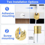 SmallCat 10 Sets Charger Holders for Cords, Gold Color Adjustable Cable Anchor Holders, Adhesive Metal Cord Clips, Cable Management Wire Organizers for Desk, Office, Nightstand