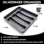21-Piece Modern Stainless Steel Silverware Sets with Organizer Tray Silver Tableware Cutlery Set Fork Spoon and Knife Flatware Sets Heavy Duty Eating Kitchen Utensil Set Service for 4, Dishwasher Safe