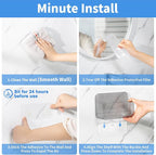 Diesisa 2pc Acrylic Wall Mount Organizer, Adhesive Cabinet Door Organizer,Acrylic Bathroom Shelves for Wall,No Drilling Hang Walls,with Self Adhesive Tape, for Bathroom, Kitchen, Living Room