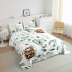 Erosebridal Girls Kawaii Animal Queen Bedding Sets Cute Sloth Comforter Set, Cartoon Wildlife Down Comforter Green Leaf Bedding Comforter Sets, Spring Plant Duvet Insert Child Kids Bedroom Decor