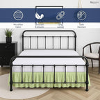 KRISHNA Ruffled Bed Skirt with Split Corners King, 100% Microfiber Hotel Quality, 18 Inch Drop Dust Ruffle Gathered Bedskirt with Platform, 78" x 80", Sage