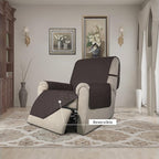 Easy-Going Recliner Chair Slipcover Reversible Sofa Cover Water Resistant Couch Cover Furniture Protector with Elastic Straps for Pets Dog (Recliner 22 inch, Chocolate/Chocolate)