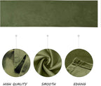 BALCONY & FALCON Velvet Table Runner 14"x51" Olive Luxury Machine Washable Farmhouse Vintage Runner for Table Dining, Party, Wedding, Birthday, Easter, Thanksgiving & Christmas & Home Décor