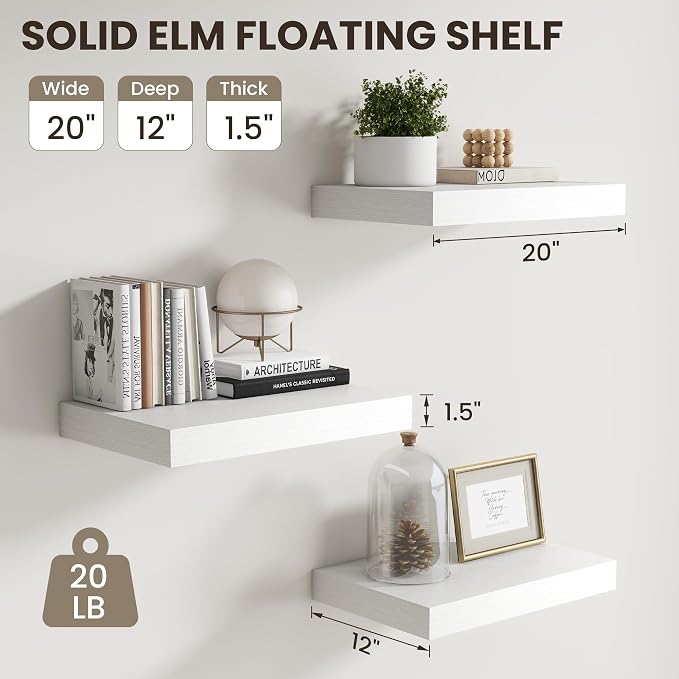 Dreamland White Floating Shelves