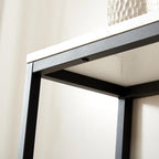 loglus Console Table for Entryway, Faux Marble MDF Sofa Table